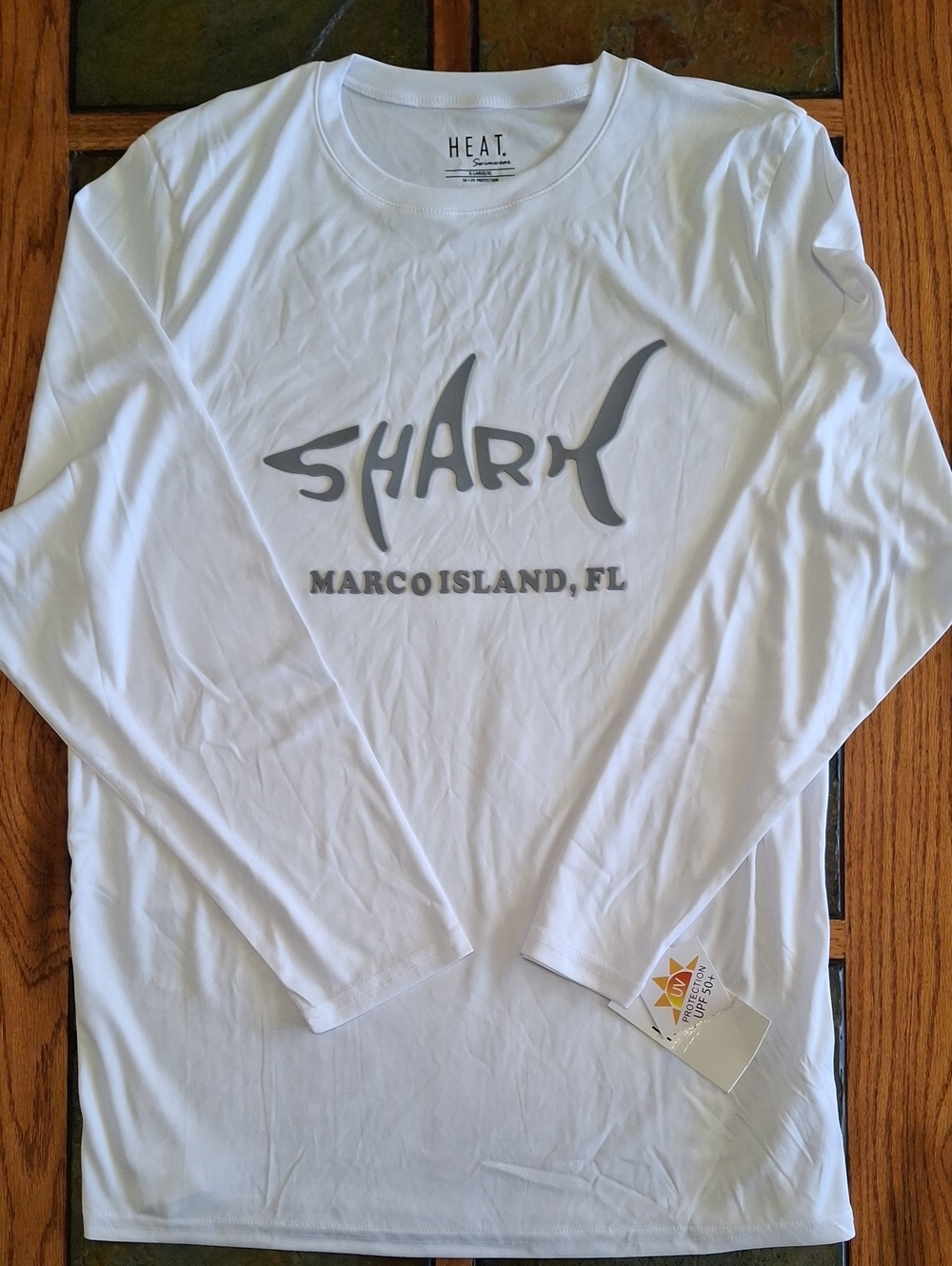 Men's Long-Sleeve 'SHARK' Marco Island Swim Shirt